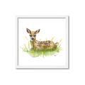 Picture of Deer in grass _GroupedProduct_Square_Mini_ _GroupedProduct_Square_Framed_Matted_