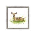 Picture of Deer in grass _GroupedProduct_Square_Mini_ _GroupedProduct_Square_Framed_Matted_