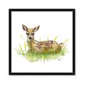 Picture of Deer in grass _GroupedProduct_Square_Mini_ _GroupedProduct_Square_Framed_Matted_
