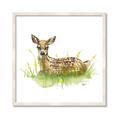 Picture of Deer in grass _GroupedProduct_Square_Mini_ _GroupedProduct_Square_Framed_Matted_