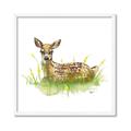 Picture of Deer in grass _GroupedProduct_Square_Mini_ _GroupedProduct_Square_Framed_Matted_