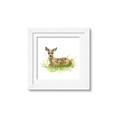 Picture of Deer in grass _GroupedProduct_Square_Mini_ _GroupedProduct_Square_Framed_Matted_