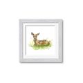 Picture of Deer in grass _GroupedProduct_Square_Mini_ _GroupedProduct_Square_Framed_Matted_