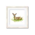 Picture of Deer in grass _GroupedProduct_Square_Mini_ _GroupedProduct_Square_Framed_Matted_