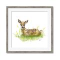 Picture of Deer in grass _GroupedProduct_Square_Mini_ _GroupedProduct_Square_Framed_Matted_