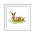 Picture of Deer in grass _GroupedProduct_Square_Mini_ _GroupedProduct_Square_Framed_Matted_