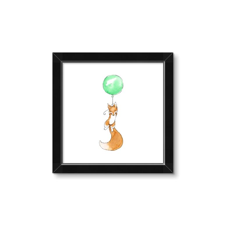 Picture of Balloon Fox _GroupedProduct_Square_Mini_ _GroupedProduct_Square_Framed_Matted_