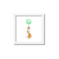 Picture of Balloon Fox _GroupedProduct_Square_Mini_ _GroupedProduct_Square_Framed_Matted_