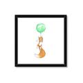 Picture of Balloon Fox _GroupedProduct_Square_Mini_ _GroupedProduct_Square_Framed_Matted_