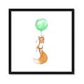 Picture of Balloon Fox _GroupedProduct_Square_Mini_ _GroupedProduct_Square_Framed_Matted_