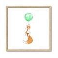 Picture of Balloon Fox _GroupedProduct_Square_Mini_ _GroupedProduct_Square_Framed_Matted_