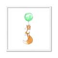 Picture of Balloon Fox _GroupedProduct_Square_Mini_ _GroupedProduct_Square_Framed_Matted_