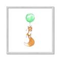 Picture of Balloon Fox _GroupedProduct_Square_Mini_ _GroupedProduct_Square_Framed_Matted_