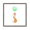 Picture of Balloon Fox _GroupedProduct_Square_Mini_ _GroupedProduct_Square_Framed_Matted_