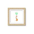 Picture of Balloon Fox _GroupedProduct_Square_Mini_ _GroupedProduct_Square_Framed_Matted_
