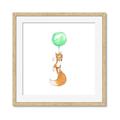 Picture of Balloon Fox _GroupedProduct_Square_Mini_ _GroupedProduct_Square_Framed_Matted_