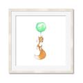 Picture of Balloon Fox _GroupedProduct_Square_Mini_ _GroupedProduct_Square_Framed_Matted_