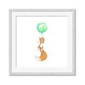 Picture of Balloon Fox _GroupedProduct_Square_Mini_ _GroupedProduct_Square_Framed_Matted_