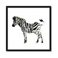 Picture of Little Zebra _GroupedProduct_Square_Mini_ _GroupedProduct_Square_Framed_Matted_