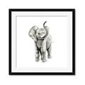 Picture of Little Elephant _GroupedProduct_Square_Mini_ _GroupedProduct_Square_Framed_Matted_
