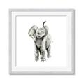 Picture of Little Elephant _GroupedProduct_Square_Mini_ _GroupedProduct_Square_Framed_Matted_