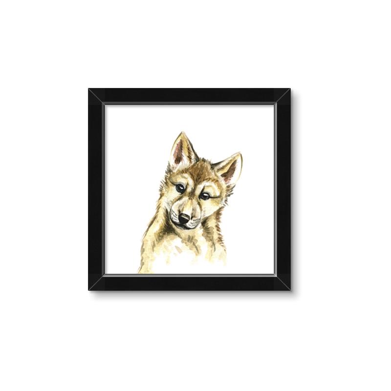 Picture of Woodland Wolf _GroupedProduct_Square_Mini_ _GroupedProduct_Square_Framed_Matted_
