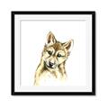 Picture of Woodland Wolf _GroupedProduct_Square_Mini_ _GroupedProduct_Square_Framed_Matted_