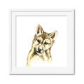 Picture of Woodland Wolf _GroupedProduct_Square_Mini_ _GroupedProduct_Square_Framed_Matted_