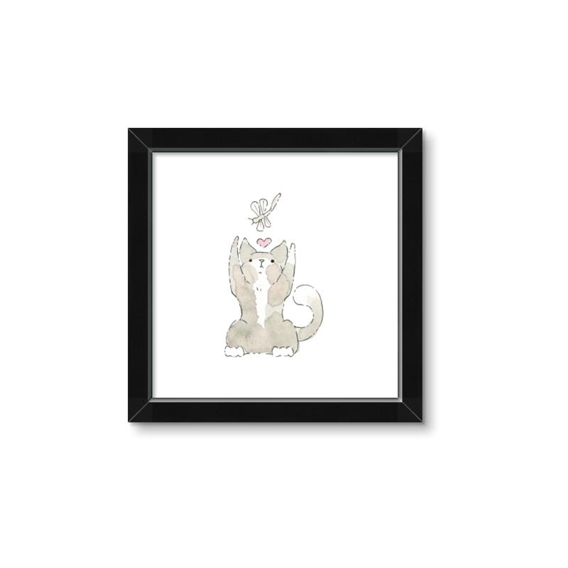 Picture of Playful Kitty _GroupedProduct_Square_Mini_ _GroupedProduct_Square_Framed_Matted_