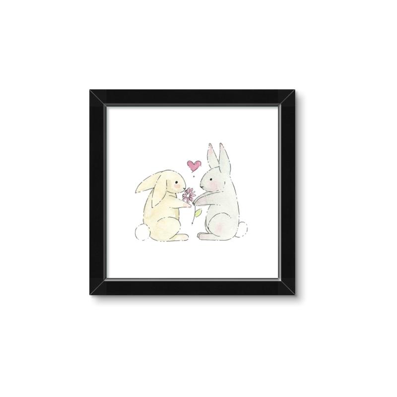 Picture of Playful Bunnies _GroupedProduct_Square_Mini_ _GroupedProduct_Square_Framed_Matted_