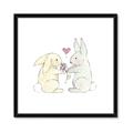 Picture of Playful Bunnies _GroupedProduct_Square_Mini_ _GroupedProduct_Square_Framed_Matted_