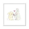 Picture of Playful Bunnies _GroupedProduct_Square_Mini_ _GroupedProduct_Square_Framed_Matted_