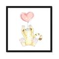 Picture of Heart Balloon Cheetah _GroupedProduct_Square_Mini_ _GroupedProduct_Square_Framed_Matted_