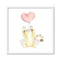 Picture of Heart Balloon Cheetah _GroupedProduct_Square_Mini_ _GroupedProduct_Square_Framed_Matted_