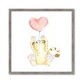 Picture of Heart Balloon Cheetah _GroupedProduct_Square_Mini_ _GroupedProduct_Square_Framed_Matted_