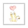 Picture of Heart Balloon Cheetah _GroupedProduct_Square_Mini_ _GroupedProduct_Square_Framed_Matted_