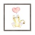 Picture of Heart Balloon Cheetah _GroupedProduct_Square_Mini_ _GroupedProduct_Square_Framed_Matted_