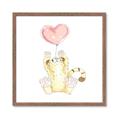 Picture of Heart Balloon Cheetah _GroupedProduct_Square_Mini_ _GroupedProduct_Square_Framed_Matted_