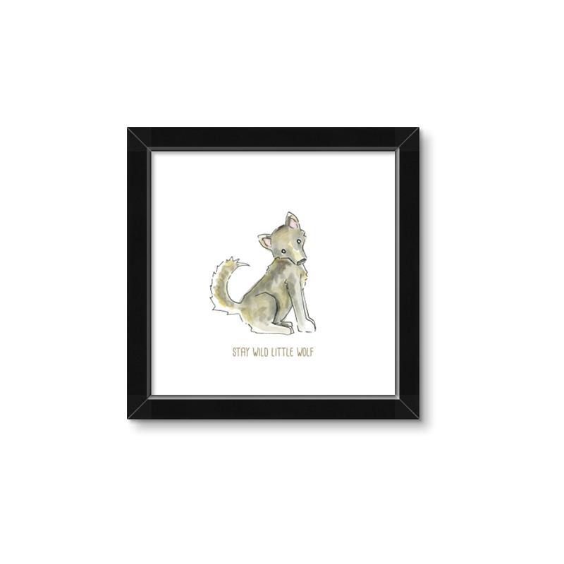 Picture of Stay Wild Wolf _GroupedProduct_Square_Mini_ _GroupedProduct_Square_Framed_Matted_
