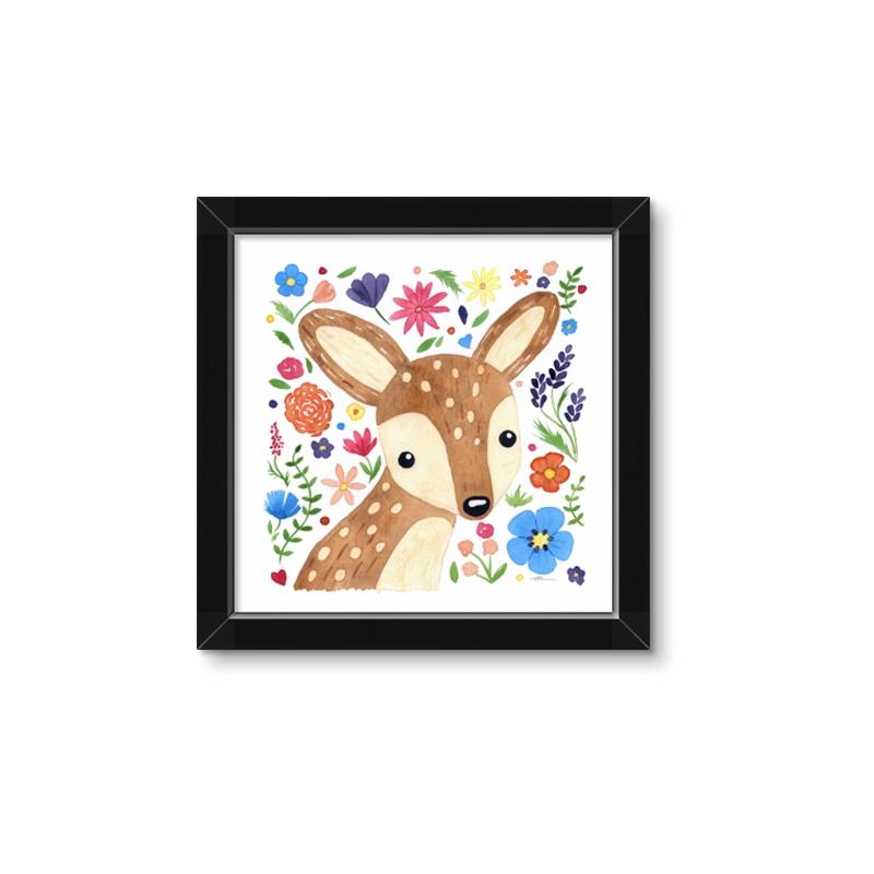 Picture of In the Garden Deer _GroupedProduct_Square_Mini_ _GroupedProduct_Square_Framed_Matted_