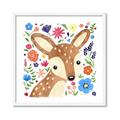 Picture of In the Garden Deer _GroupedProduct_Square_Mini_ _GroupedProduct_Square_Framed_Matted_