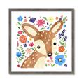 Picture of In the Garden Deer _GroupedProduct_Square_Mini_ _GroupedProduct_Square_Framed_Matted_