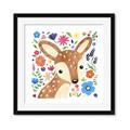 Picture of In the Garden Deer _GroupedProduct_Square_Mini_ _GroupedProduct_Square_Framed_Matted_