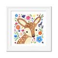 Picture of In the Garden Deer _GroupedProduct_Square_Mini_ _GroupedProduct_Square_Framed_Matted_