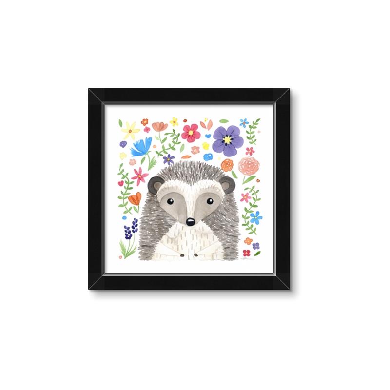 Picture of In the Garden Hedgehog _GroupedProduct_Square_Mini_ _GroupedProduct_Square_Framed_Matted_