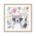 Picture of In the Garden Raccoon _GroupedProduct_Square_Mini_ _GroupedProduct_Square_Framed_Matted_