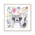 Picture of In the Garden Raccoon _GroupedProduct_Square_Mini_ _GroupedProduct_Square_Framed_Matted_