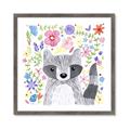 Picture of In the Garden Raccoon _GroupedProduct_Square_Mini_ _GroupedProduct_Square_Framed_Matted_