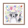 Picture of In the Garden Raccoon _GroupedProduct_Square_Mini_ _GroupedProduct_Square_Framed_Matted_