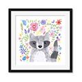 Picture of In the Garden Raccoon _GroupedProduct_Square_Mini_ _GroupedProduct_Square_Framed_Matted_